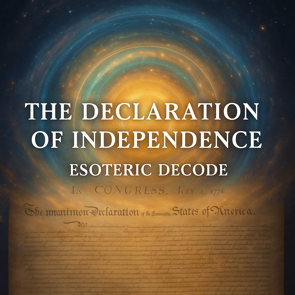 a cosmic, mystical artwork depicting a radiant, translucent human figure standing within a swirling inner universe of glowing stars, nebulae, and orbiting planets. The figure holds a luminous scroll radiating golden light, symbolizing the Declaration as a frequency beacon. From the figure’s core, vibrant energy waves pulse outward, dissolving dark, shadowy cords (representing the 27 Parasites) that fade into the background. Above, a radiant crown of light signifies the higher self, while the background blends deep indigo and violet hues with bursts of gold, evoking sovereignty and universal harmony. Scattered across the scene are 27 faint, dissolving shadows, each transforming into sparks of light, symbolizing the clearing of distortions. The mood is empowering, transformative, and serene, capturing the soul’s reclamation of its inner throne.