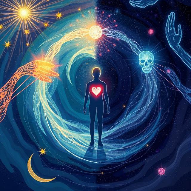 A visual representation of manipulated intention affecting the inner universe—symbolizing how external influence, media, and ego distortion alter thoughts, emotions, and personal alignment.