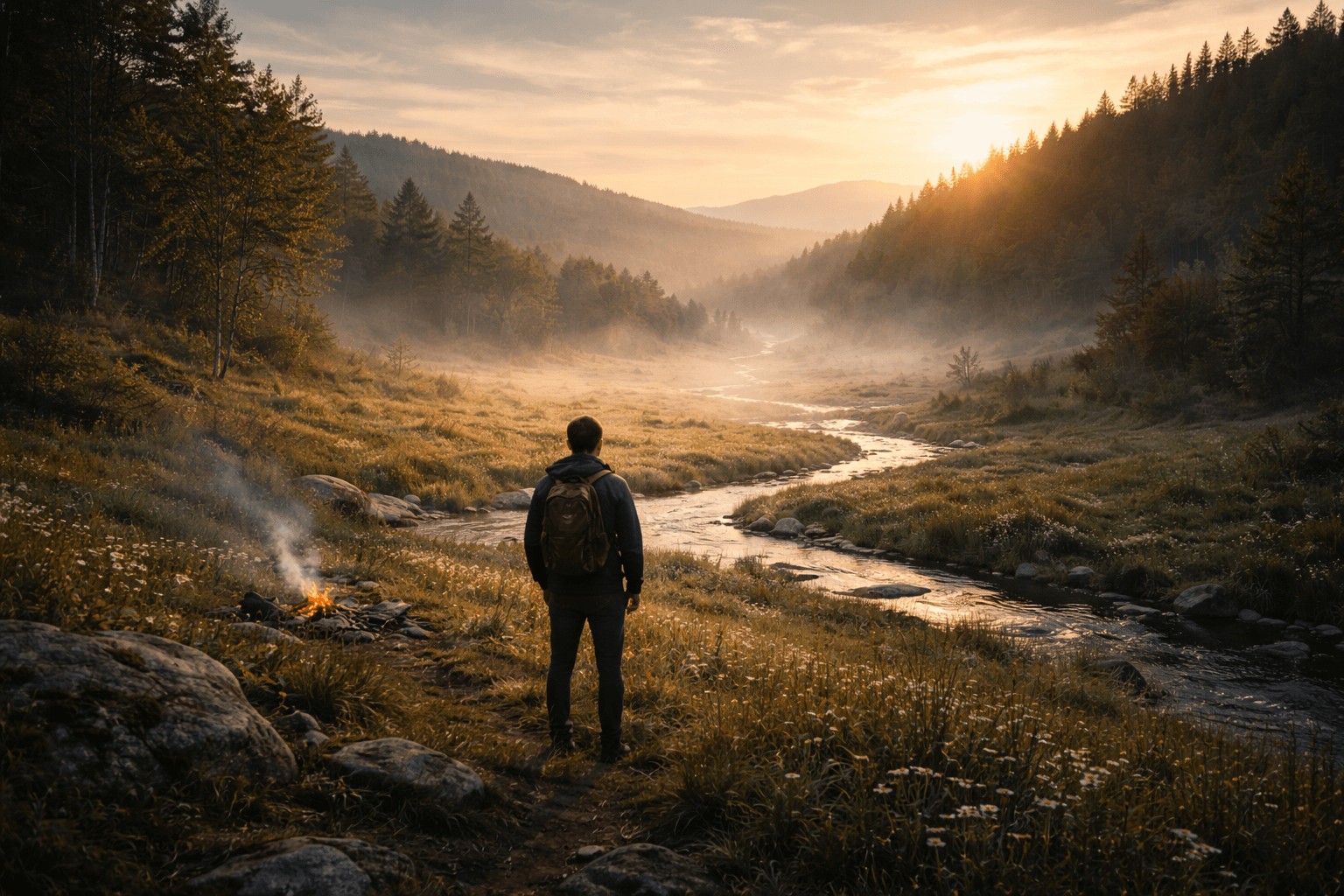 A quiet, open landscape symbolizing a human reset and the conditions needed for growth without modern systems.